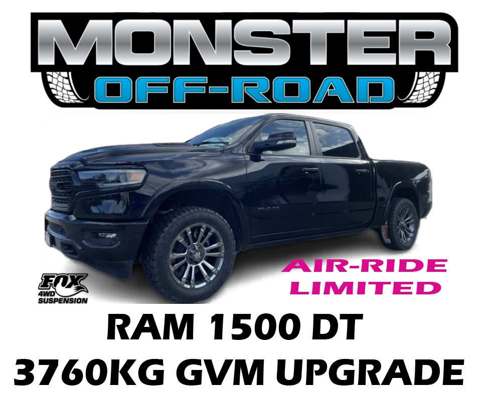 MONSTER OFFROAD RAM 1500 DT LIMITED (AIR RIDE) 1 TON TAX WRITE OFF GVM UPGRADE (PRE-REGO SECOND STAGE OF MANUFACTURE)