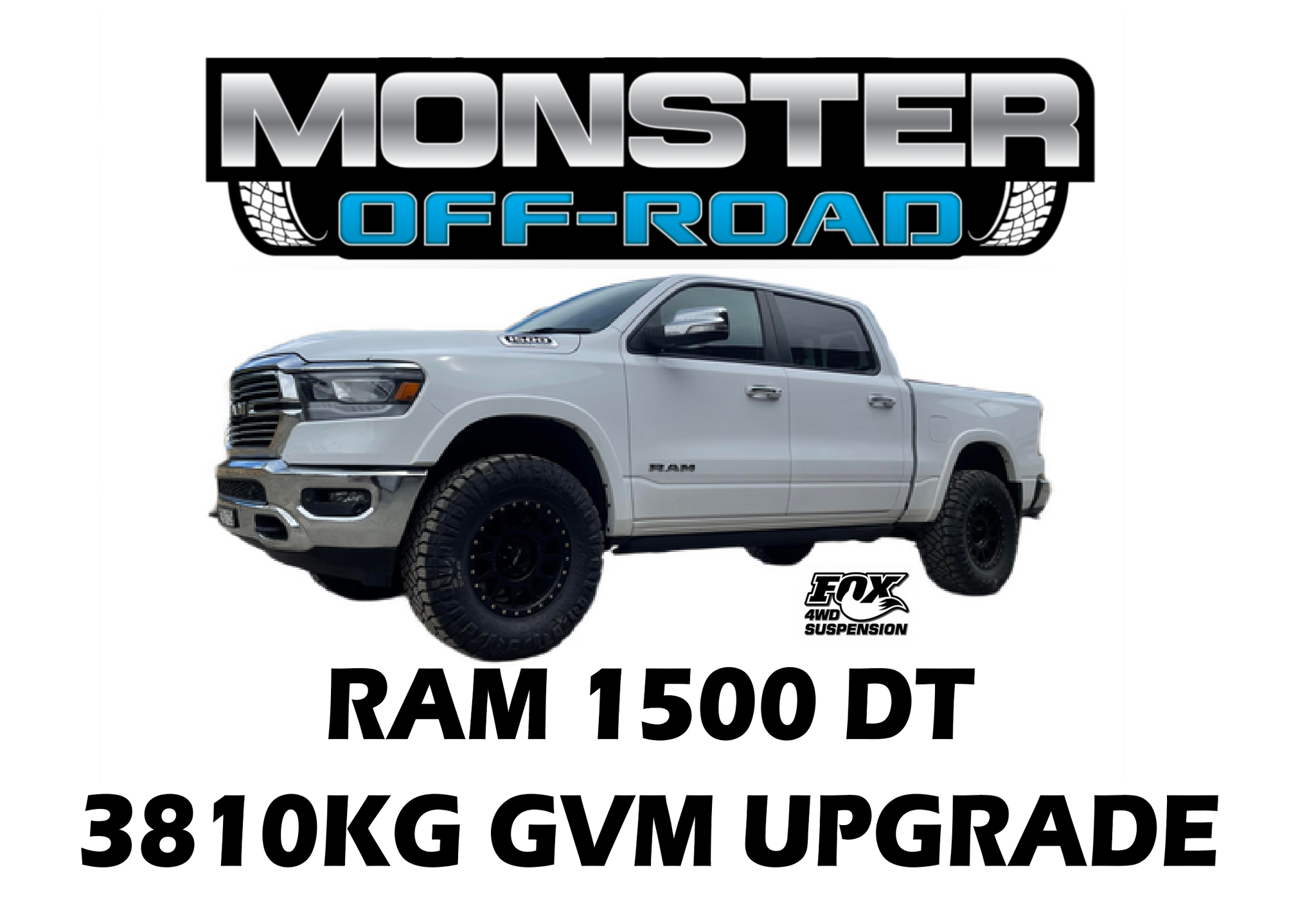 MONSTER OFFROAD RAM 1500 DT (COIL) 3810KG GVM UPGRADE (PRE-REGO SECOND